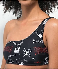 SWIXXZ Trouble Black Bandeau Bikini Top