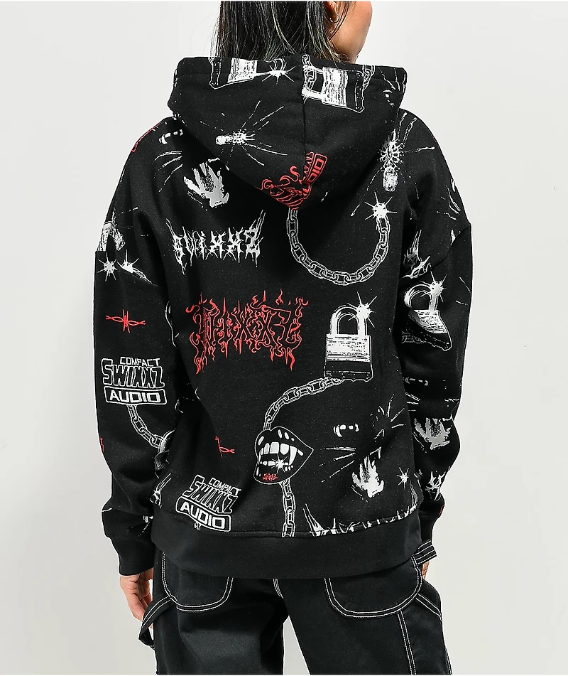 SWIXXZ Trouble Reactive Black Hoodie
