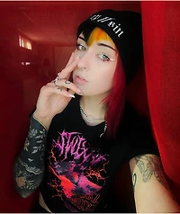 SWIXXZ Wolf Baby Black Crop T-Shirt