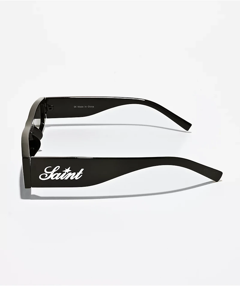 Saint Black Rectangle Sunglasses