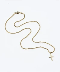 Saint Midas Ancient Cross 20" Gold Necklace