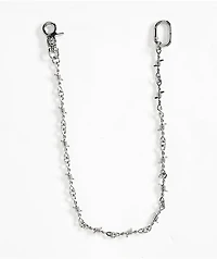 Saint Midas Barbed Wire Silver Pocket Chain