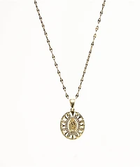 Saint Midas Diamond Cut Guadalupe 18" Gold Necklace