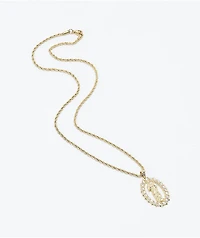 Saint Midas Diamond Jesus 20" Gold Necklace