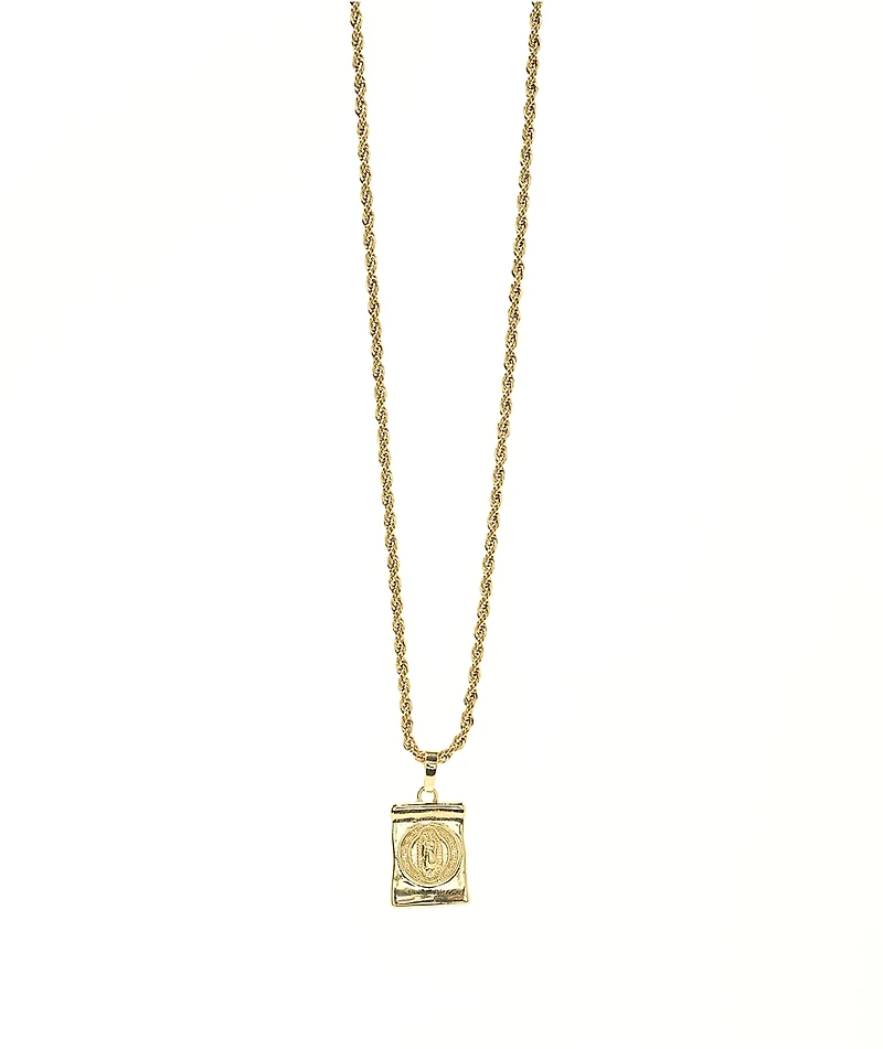 Saint Midas Guadalupe 20" Gold Chain Necklace
