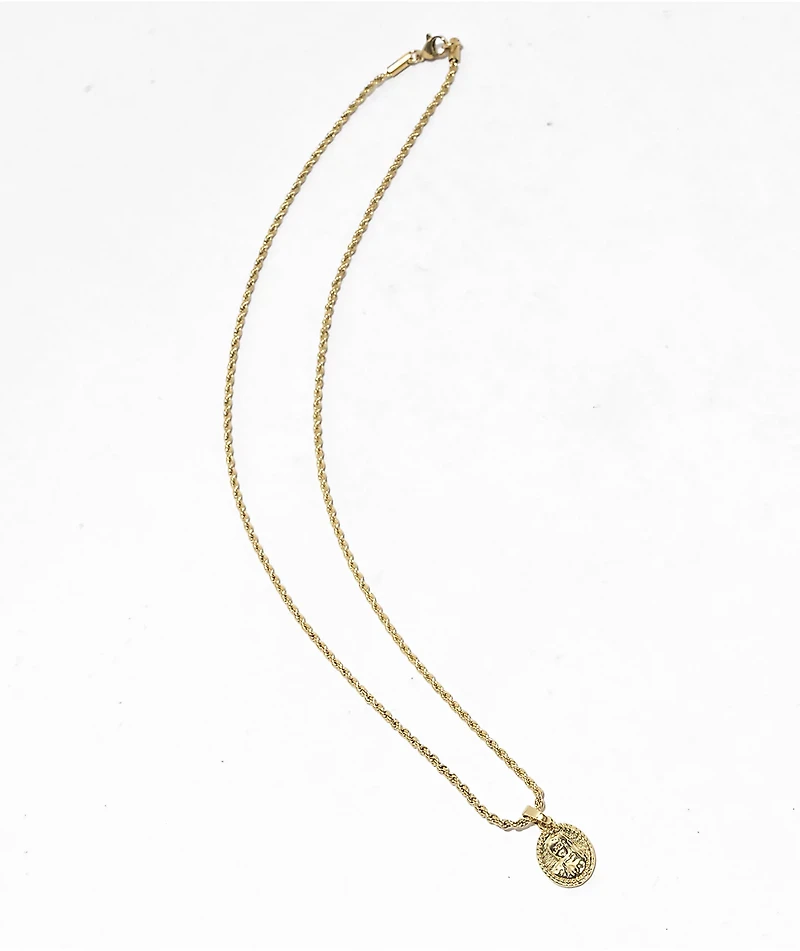 Saint Midas Guadalupe 20" Gold Chain Necklace