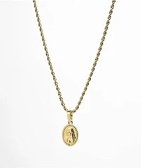 Saint Midas Guadalupe 20" Gold Chain Necklace