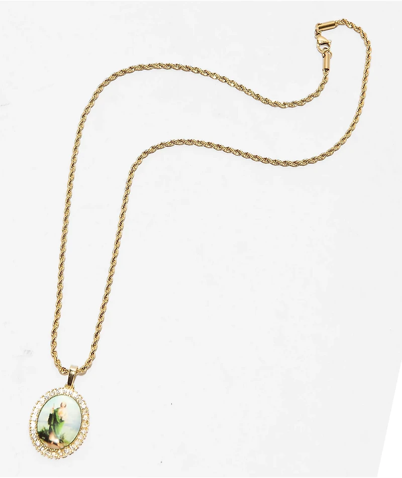 Saint Midas Hopeless Saint 20" Gold Chain Necklace