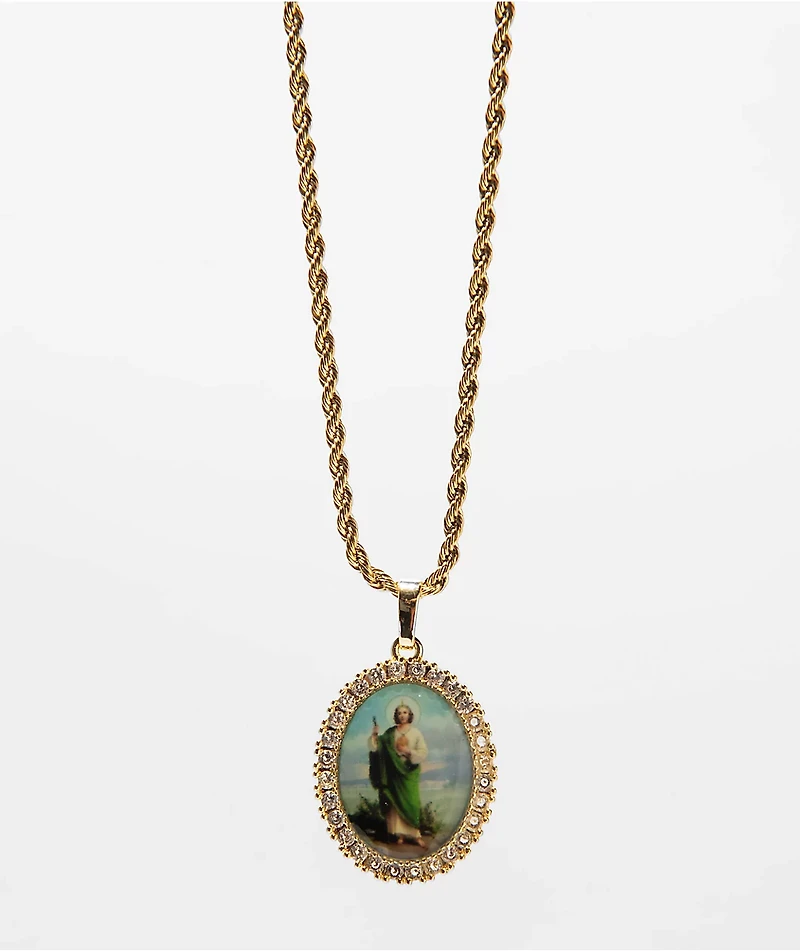 Saint Midas Hopeless Saint 20" Gold Chain Necklace