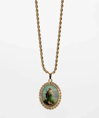 Saint Midas Hopeless Saint 20" Gold Chain Necklace
