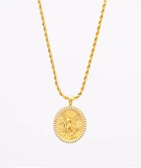 Saint Midas Iced Angel 20" Rope Chain Necklace
