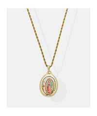Saint Midas Pray For Us Guadalupe  20" Gold Chain Necklace