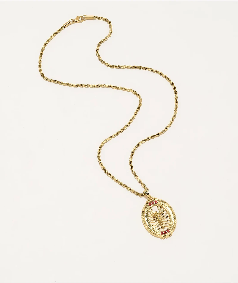 Saint Midas Scorpion King Gold  20" Necklace