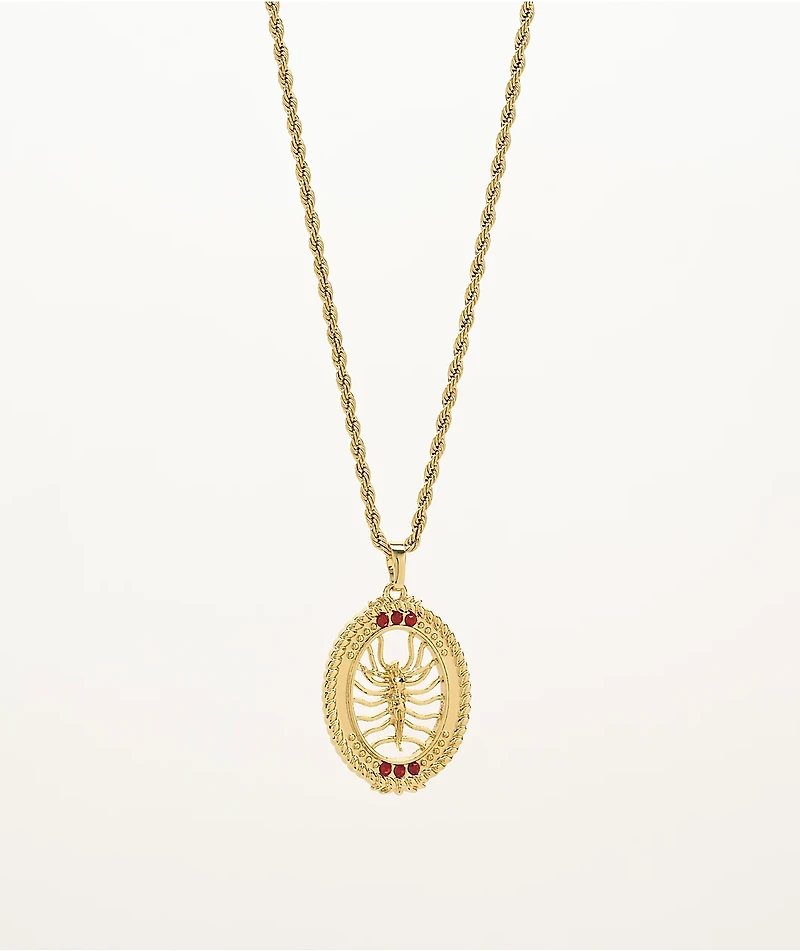 Saint Midas Scorpion King Gold  20" Necklace
