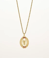 Saint Midas Scorpion King Gold  20" Necklace