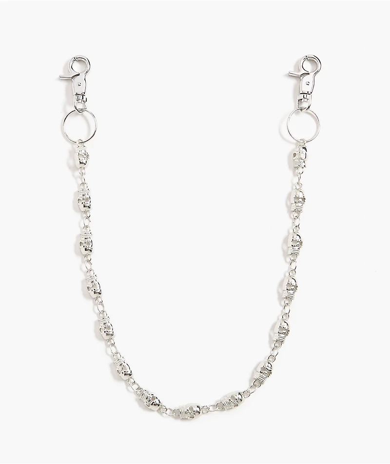 Saint Midas Skull Silver Pocket Chain