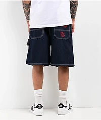 Salem7 Blingy Jorts Blue Denim Shorts