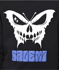 Salem7 Butterfly Black Crewneck Sweatshirt
