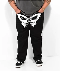 Salem7 Butterfly Black Denim Jeans