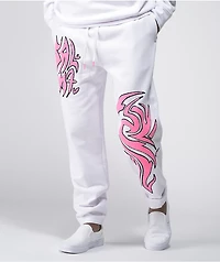 Salem7 Chenille White Sweatpants
