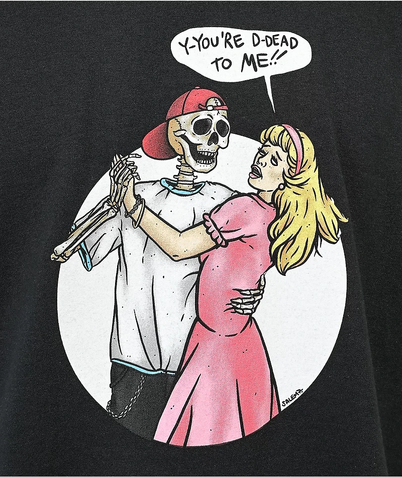 Salem7 Dead 2 Me Black T-Shirt