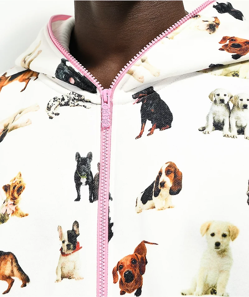 Salem7 Doghouse White Zip Hoodie