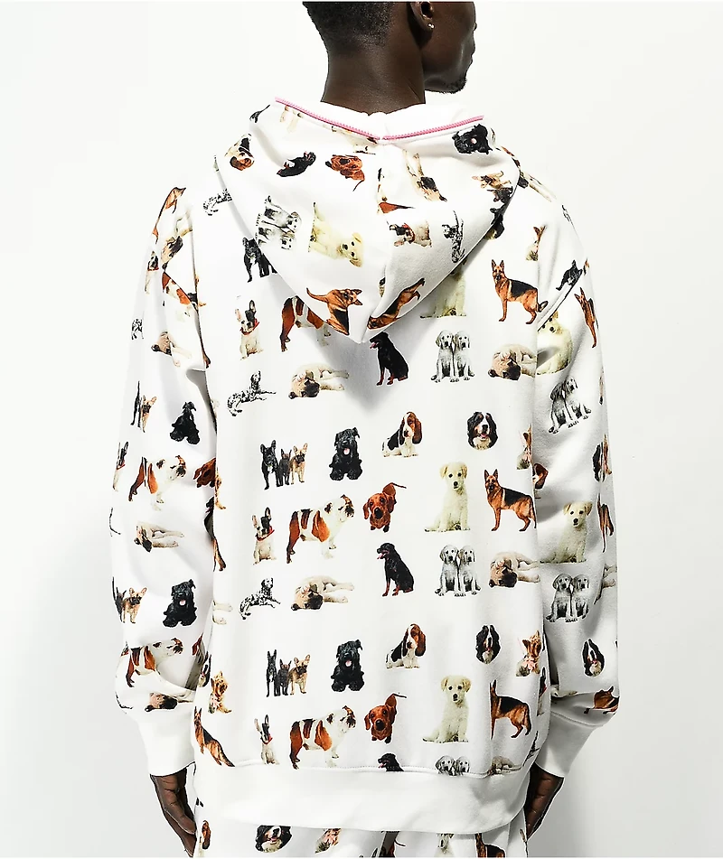Salem7 Doghouse White Zip Hoodie