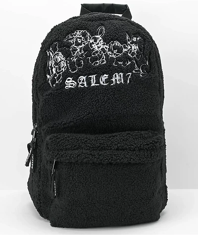Salem7 Furever Friends Black Sherpa Backpack