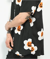 Salem7 Ghoulfriend Black Short Sleeve Button Up Shirt