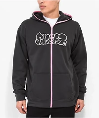 Salem7 Mohawk Black & Pink Zip Hoodie