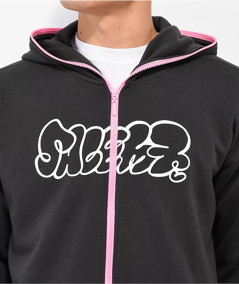 Salem7 Mohawk Black & Pink Zip Hoodie