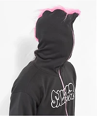 Salem7 Mohawk Black & Pink Zip Hoodie