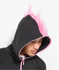 Salem7 Mohawk Black & Pink Zip Hoodie