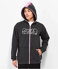 Salem7 Mohawk Black & Pink Zip Hoodie