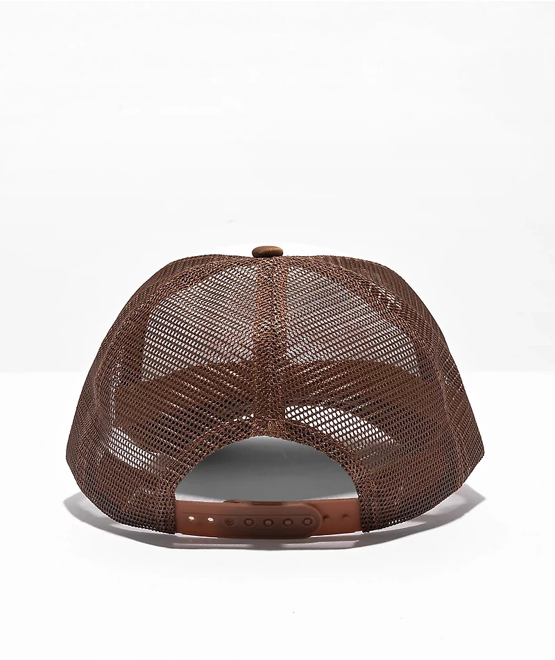 Salem7 Paint Brown & White Trucker Hat