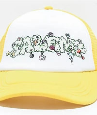 Salem7 Pierced Yellow & White Trucker Hat