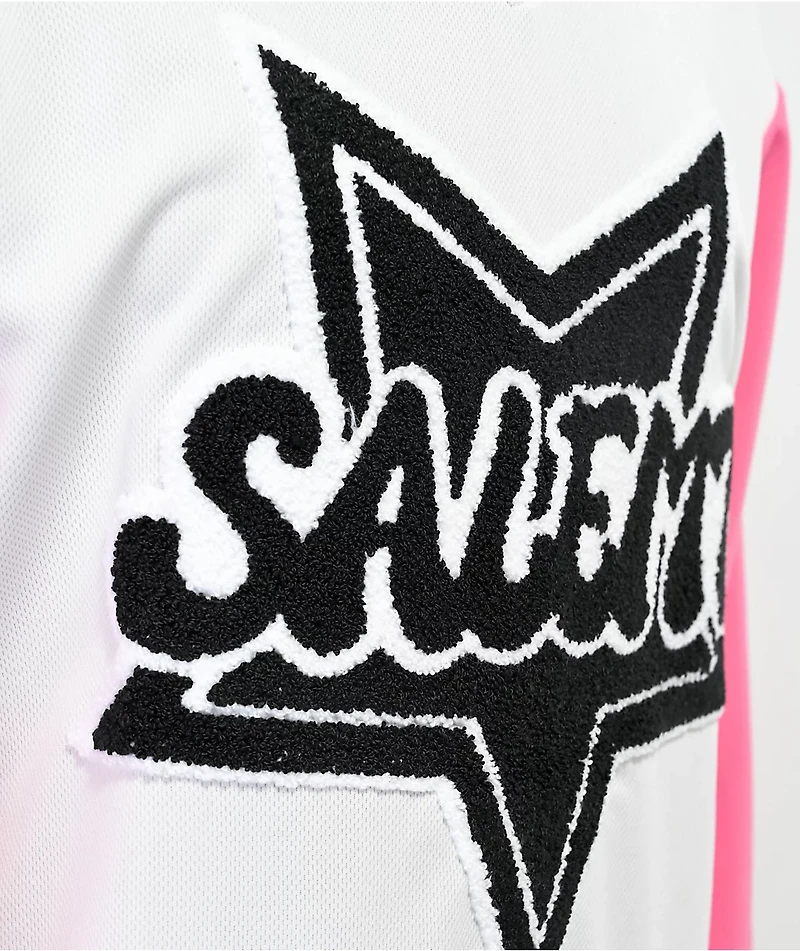 Salem7 Pink & White Hockey Jersey