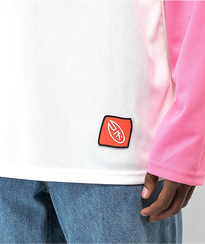 Salem7 Pink & White Hockey Jersey