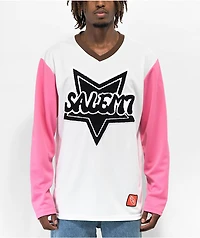 Salem7 Pink & White Hockey Jersey