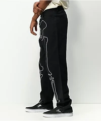 Salem7 Skeleton Black Denim Jeans