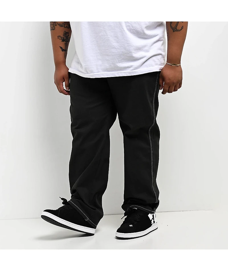 Salem7 Spider Web Black Denim Jeans