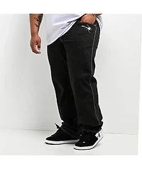Salem7 Spider Web Black Denim Jeans