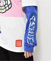 Salem7 Stargirl White & Blue 2fer Long Sleeve T-Shirt