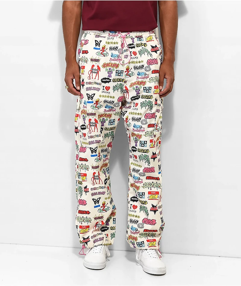 Salem7 Sticker Beige Pants