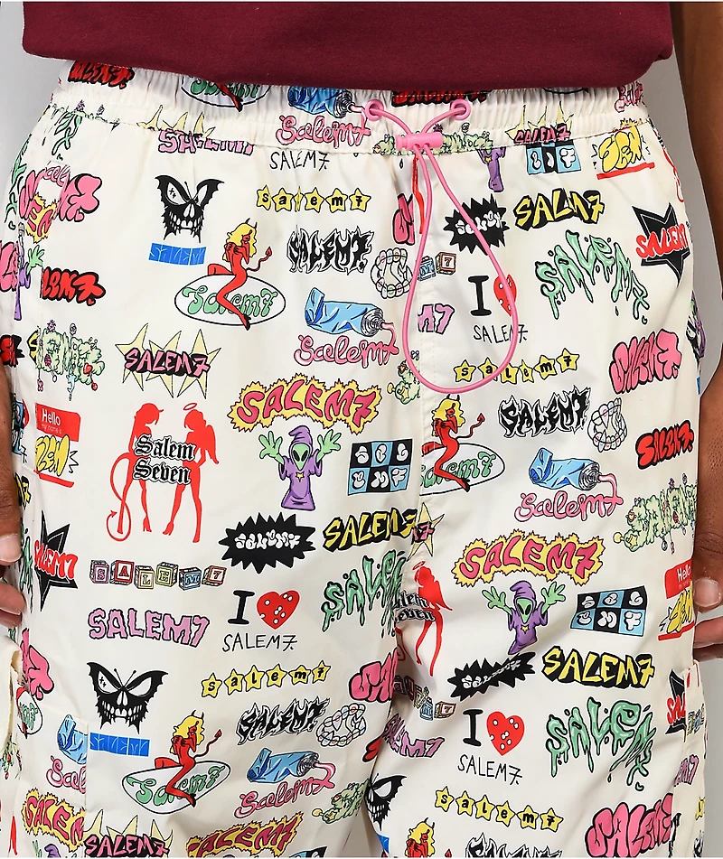 Salem7 Sticker Beige Pants