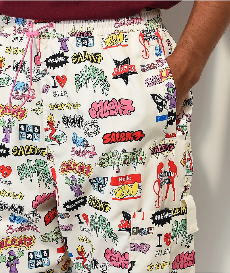 Salem7 Sticker Beige Pants