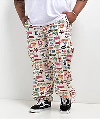 Salem7 Sticker Beige Pants