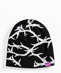 Salem7 Thorn Black Skull Cap Beanie