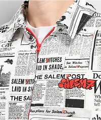 Salem7 Witches News Black & White Coaches Jacket