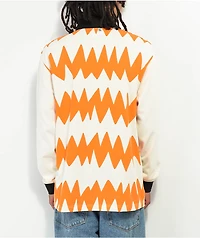 Salem7 Zig Zag Natural Long Sleeve Polo Shirt
